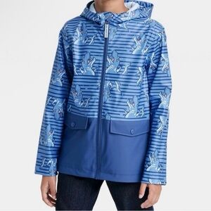 Cat & Jack Striped Blue Jacket with Fun Print